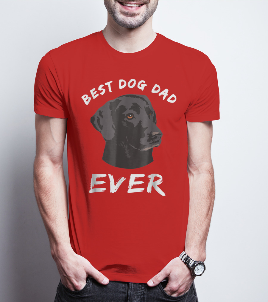 Best Dog Dad Ever Black Lab Retriever T-Shirt