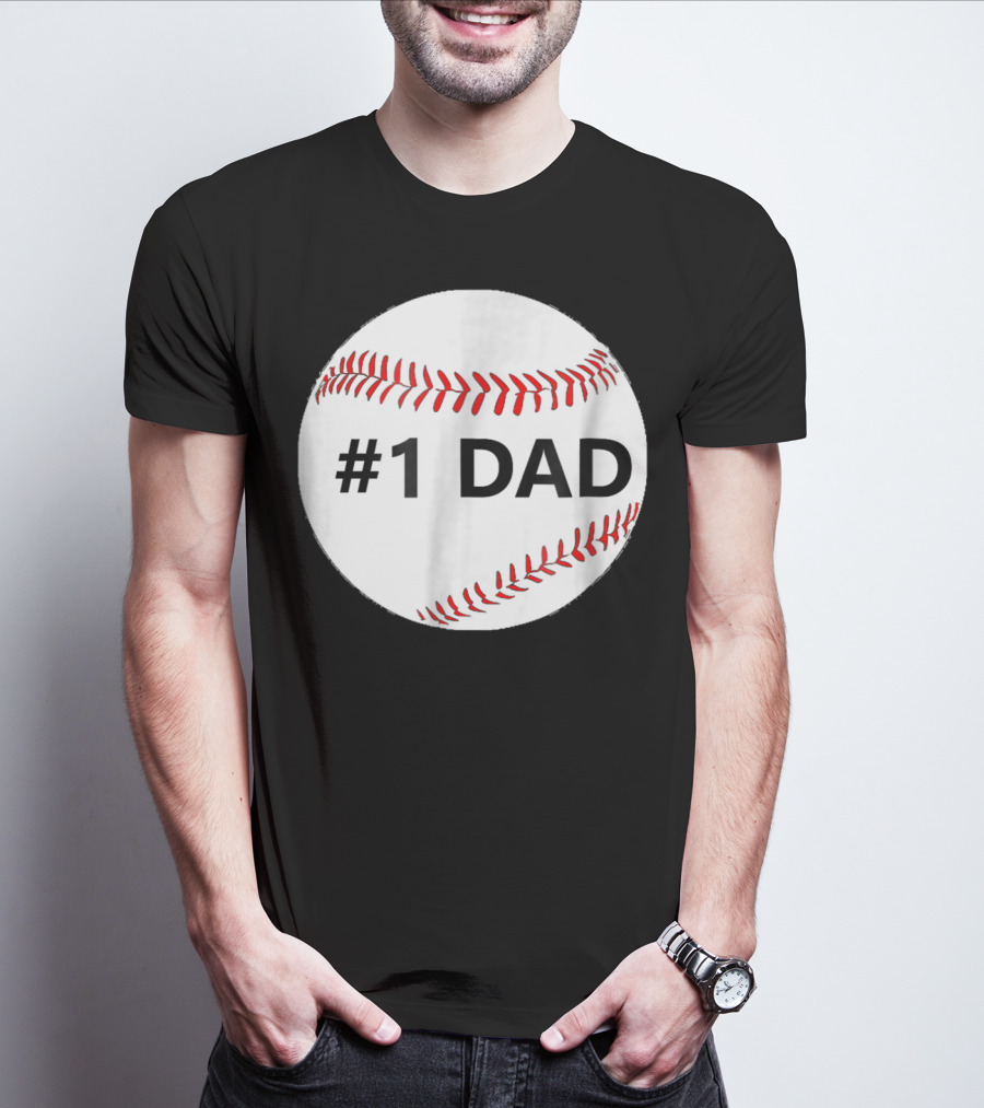 1 Dad Baseball T-Shirt
