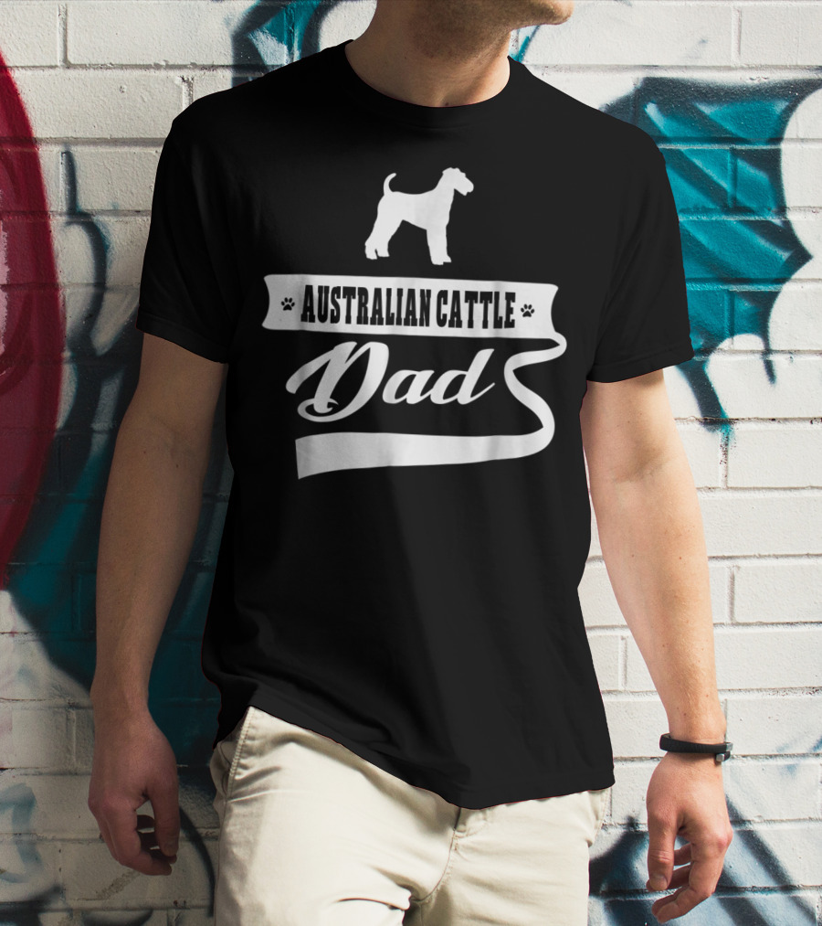 Australian Cattle Dad Dog Mens Animal Dogs T-Shirt