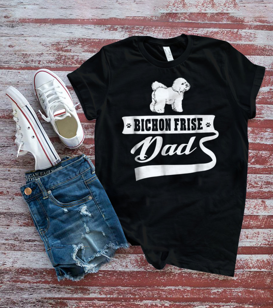 Bichon Frise Dad Mens Animal Dogs T-Shirt