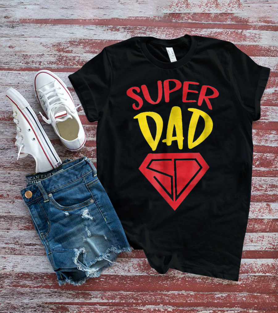 Fathers Day Super Dad SD Symbol A Dads Life Matters T-Shirt