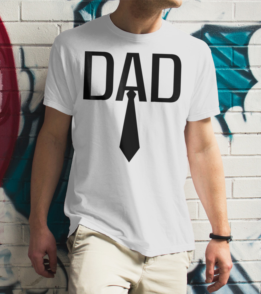 Dad Tie Design Family Papa Dad Son Daughter T-Shirt