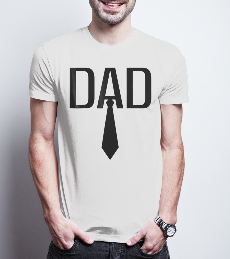 Dad Tie Design Family Papa Dad Son Daughter T-Shirt
