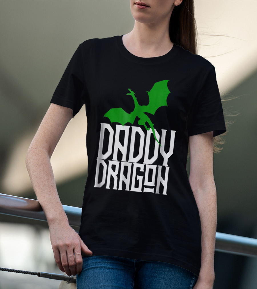Daddy Dragon Green Matching Family Dad Father75 T-Shirt