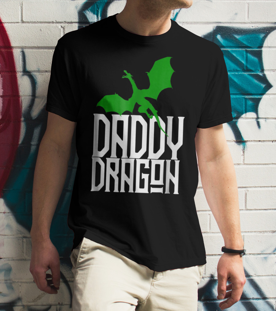 Daddy Dragon Green Matching Family Dad Father75 T-Shirt