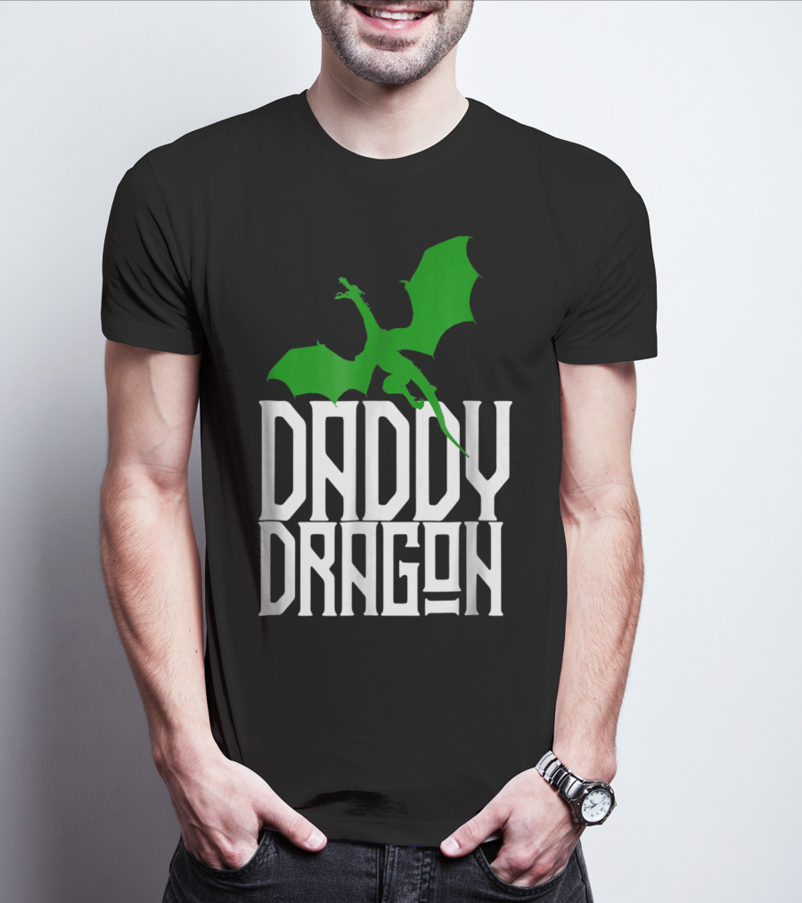 Daddy Dragon Green Matching Family Dad Father75 T-Shirt
