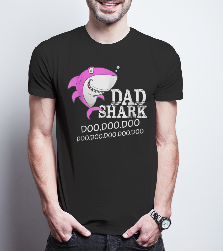 Dad Shark Doo Doo Doo Halloween Christmas Family Shark T-Shirt