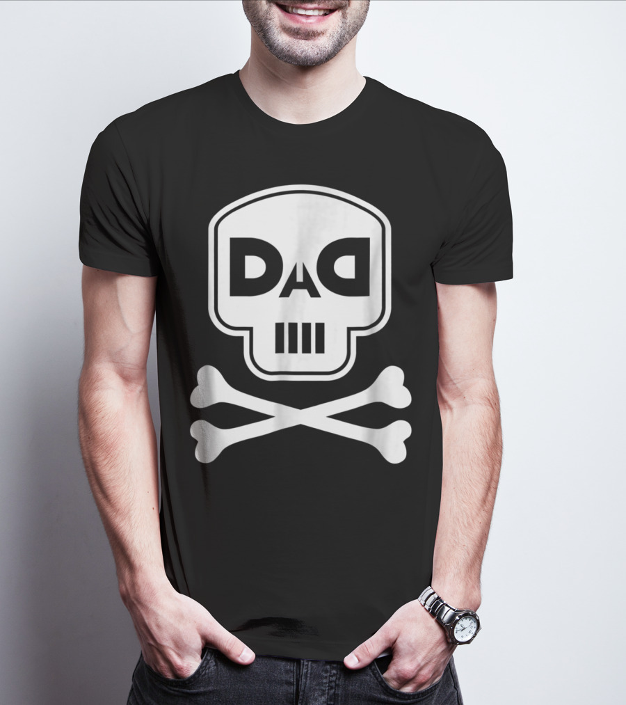 DAD White Skull Crossbones Logo Rap Merch56 T-Shirt