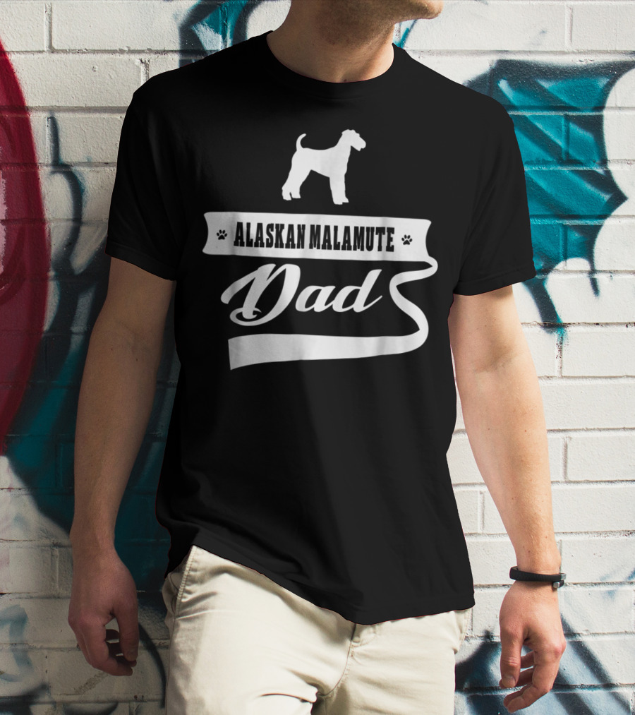 Alaskan Malamute Dad Men Dog Animal Dogs T-Shirt