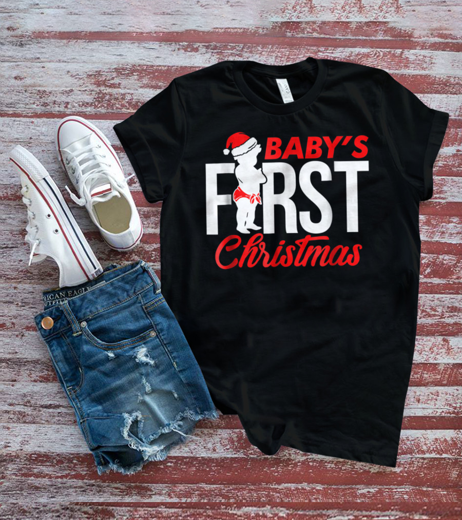 Baby's First Christmas Sister Family Grandma T-Shirt