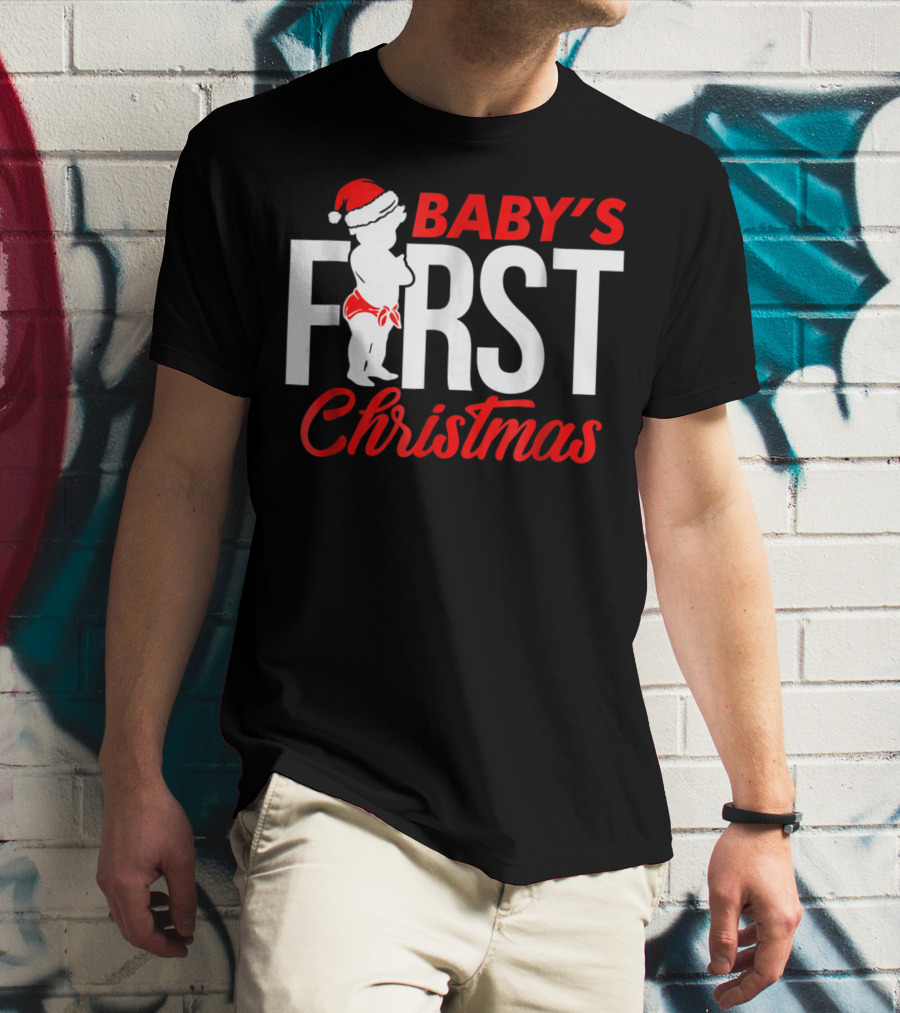 Baby's First Christmas Sister Family Grandma T-Shirt