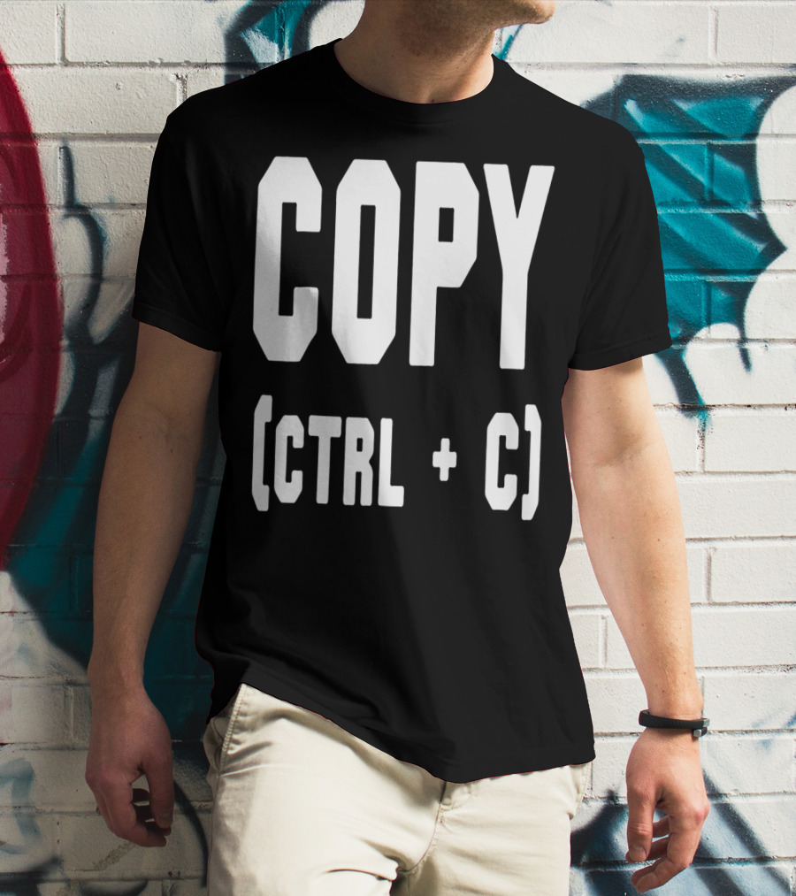 Best Funny Birthday Dad Papa From Sons Copy Ctrl + C 76 T-Shirt