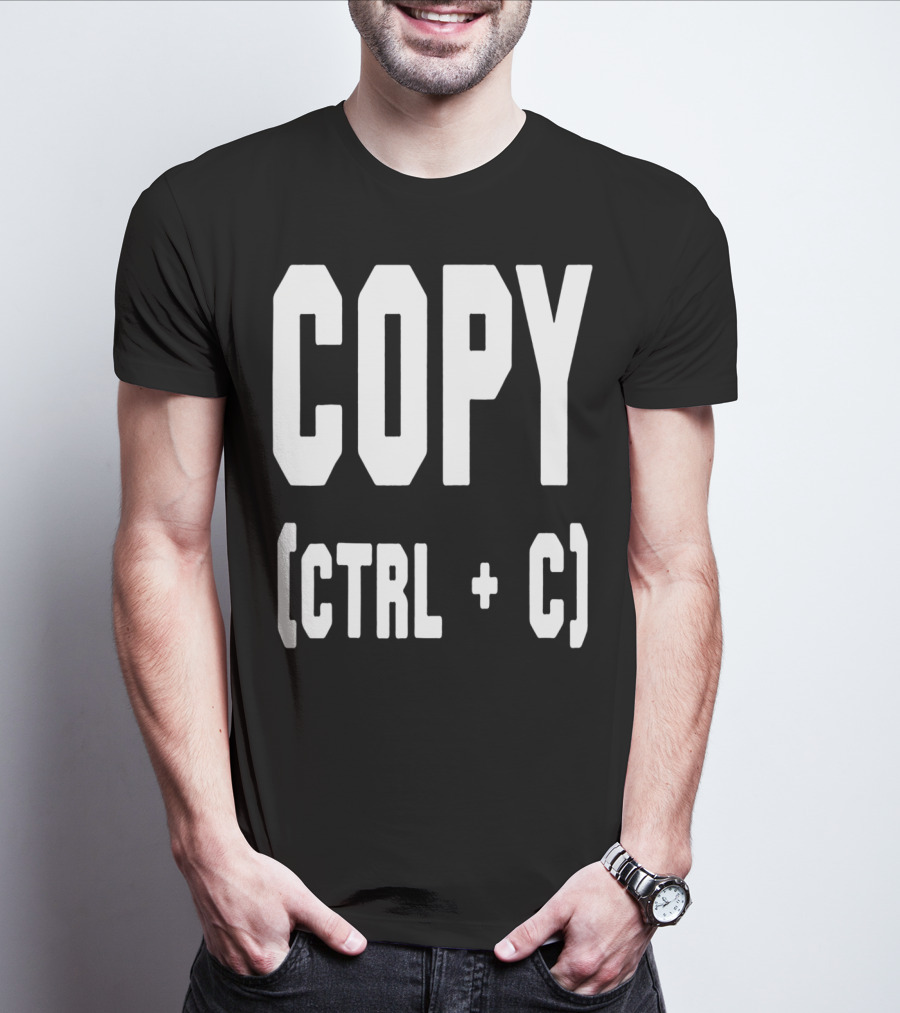 Best Funny Birthday Dad Papa From Sons Copy Ctrl + C 76 T-Shirt