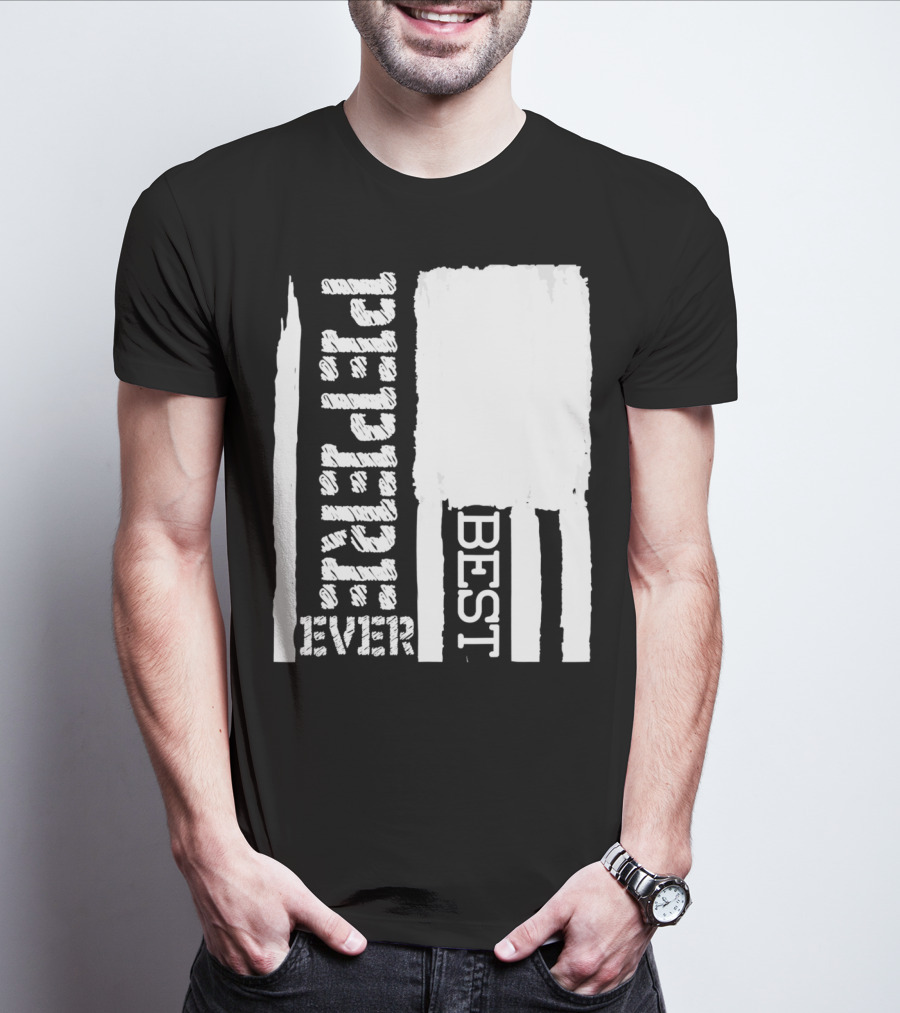 Best Pepere Ever Distressed Flag T-Shirt