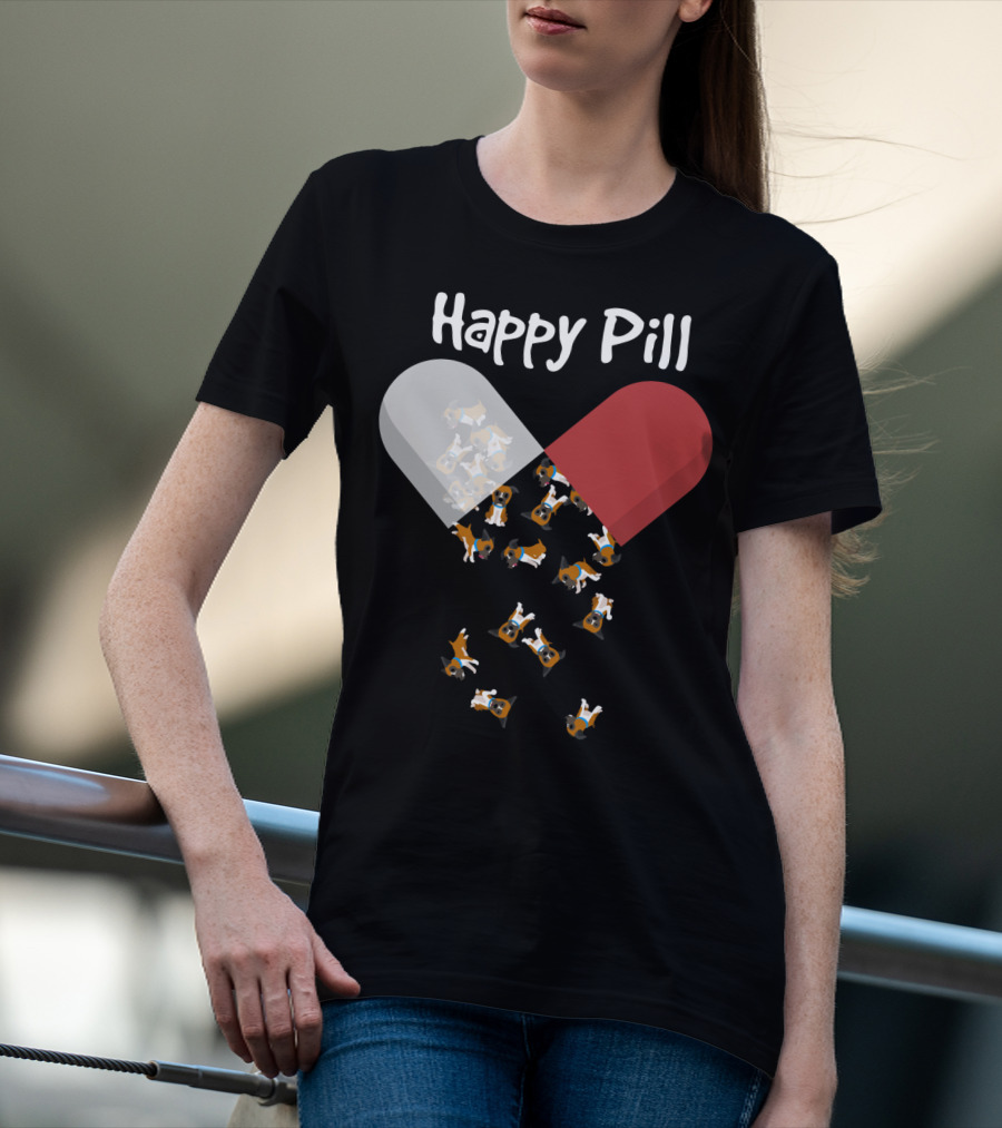 Happy Pill Boxer Dog Cute53 T-Shirt