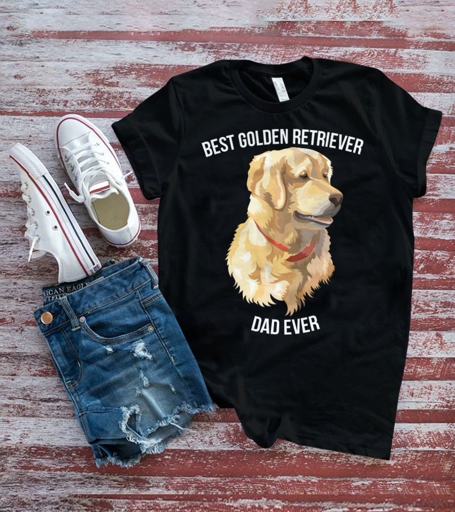 BEST GOLDEN RETRIEVER DAD EVER Retriever Dog Mens77 T-Shirt