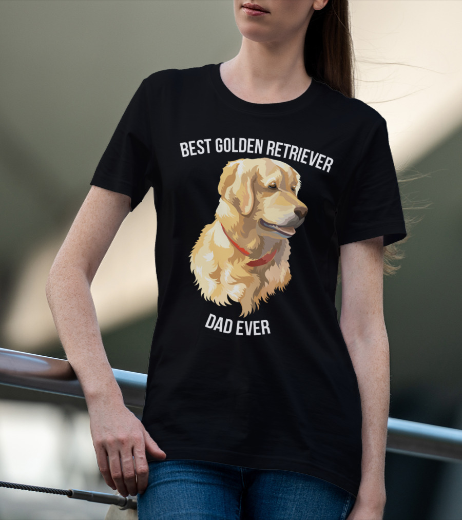 BEST GOLDEN RETRIEVER DAD EVER Retriever Dog Mens77 T-Shirt