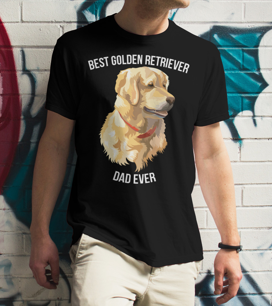 BEST GOLDEN RETRIEVER DAD EVER Retriever Dog Mens77 T-Shirt