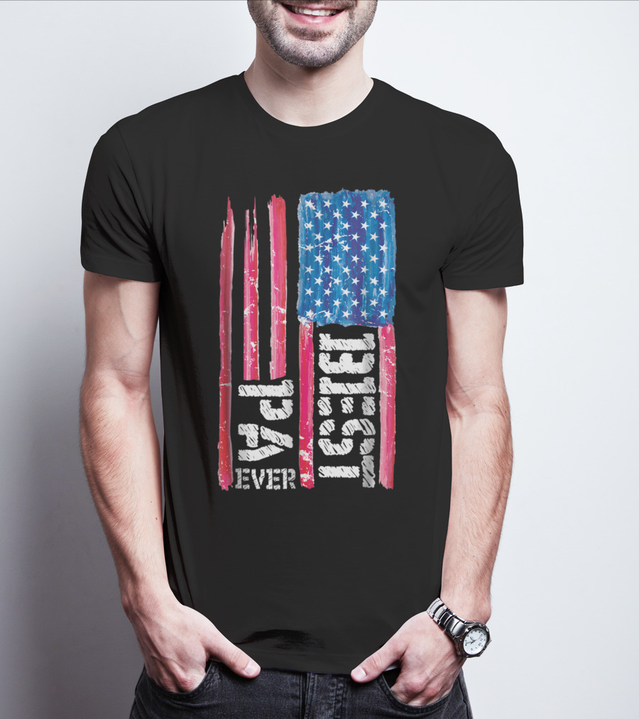 Best Pa Ever Distressed American Flag 93 T-Shirt