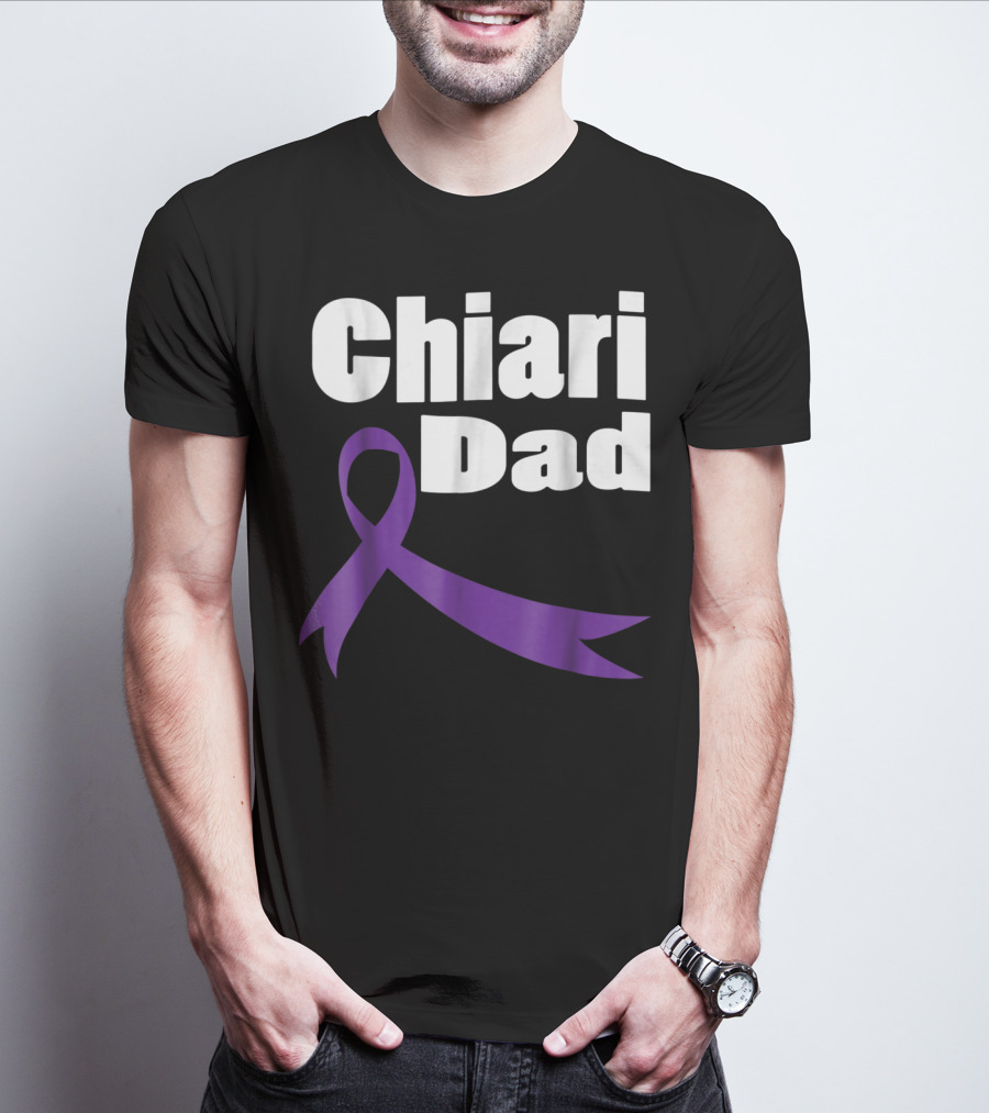 Chiari Malformation Dad Awareness Purple T-Shirt