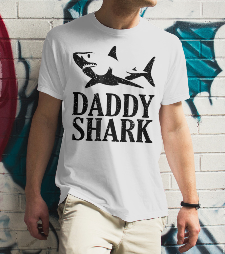 Daddy Shark Dad Of The Birthday Boy Daddy Shark T-Shirt