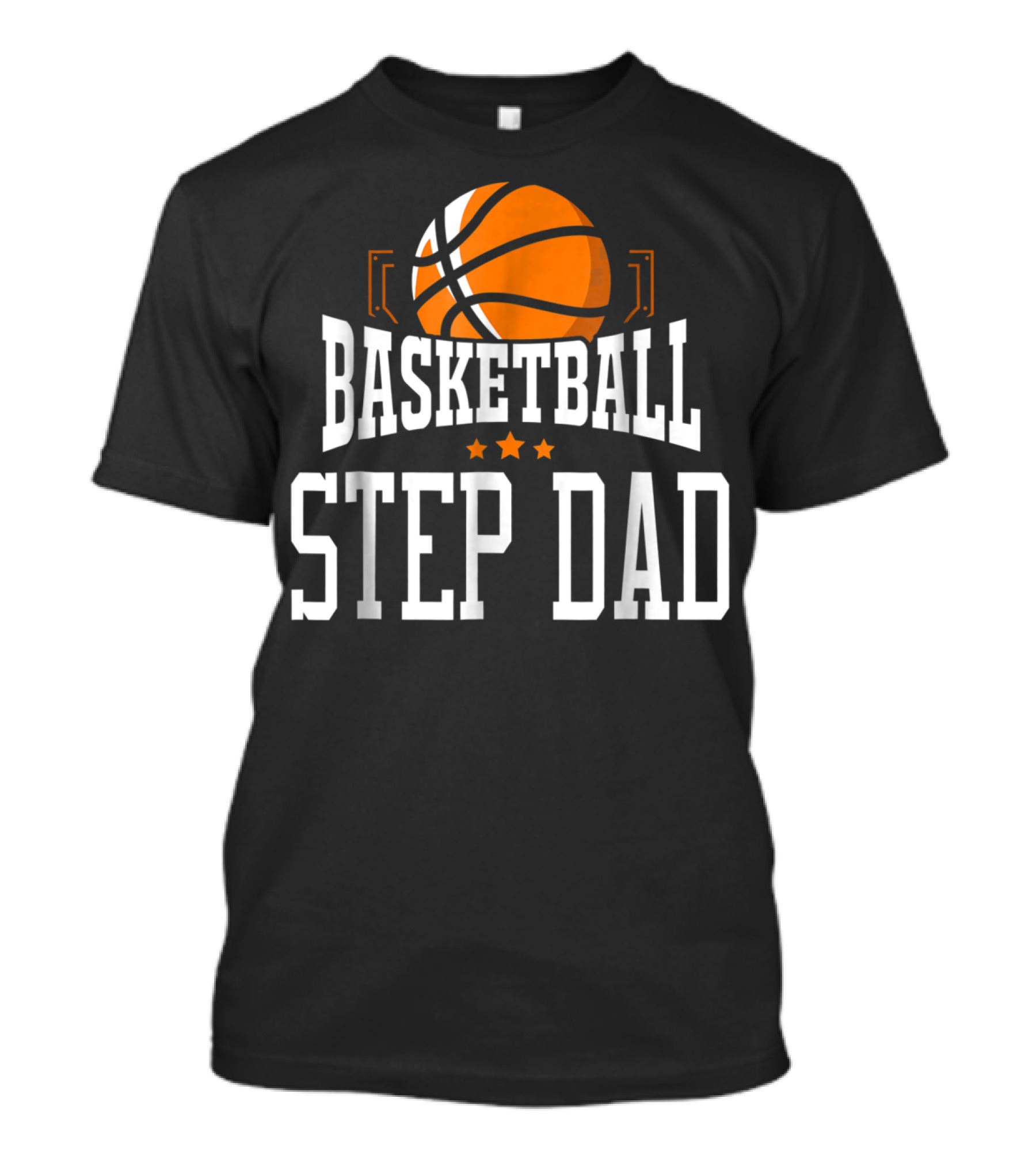 Basketball Step Dad Hoop Sport Basketball Graphic With Stars T-Shirt