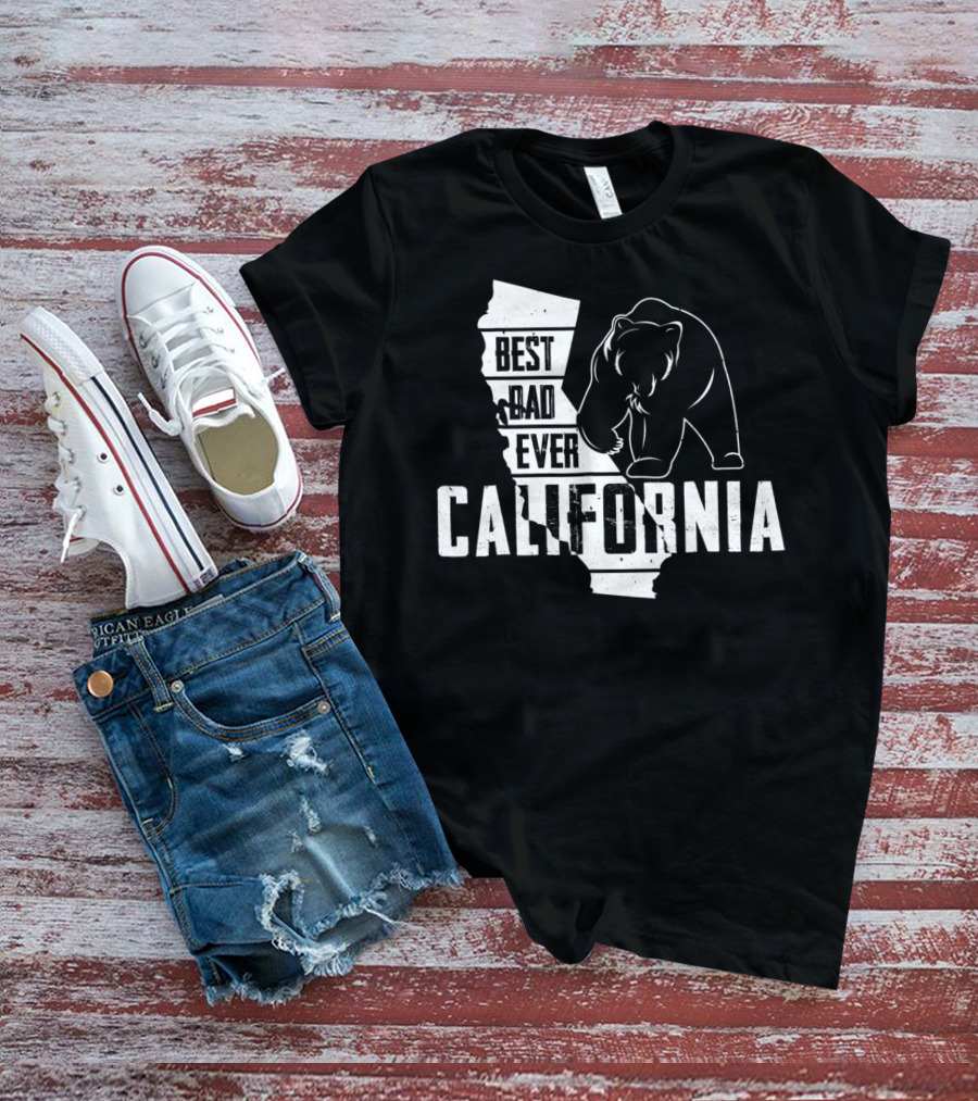 Best Dad Ever California Bear State Pride T-Shirt