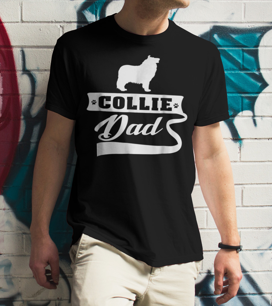 Collie Dad Dog Mens Animal Dogs T-Shirt