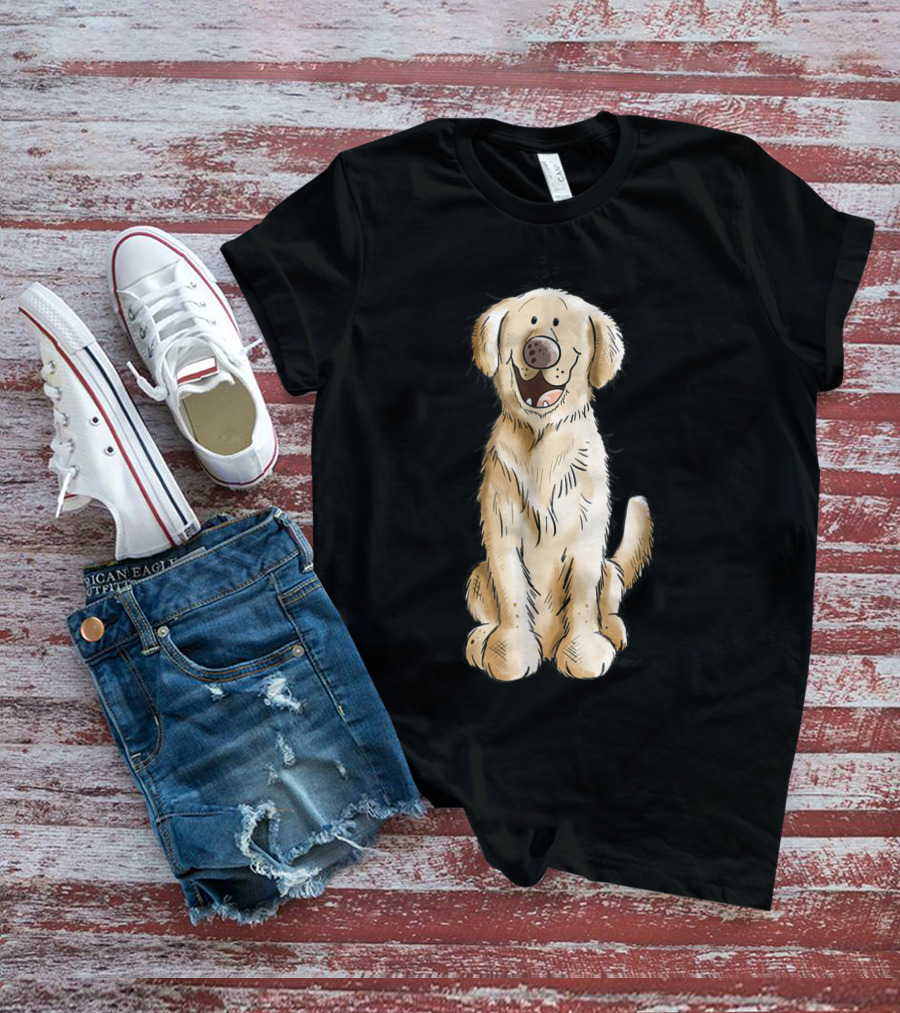 Golden Retriever I Dog Mom Dad Cool T-Shirt