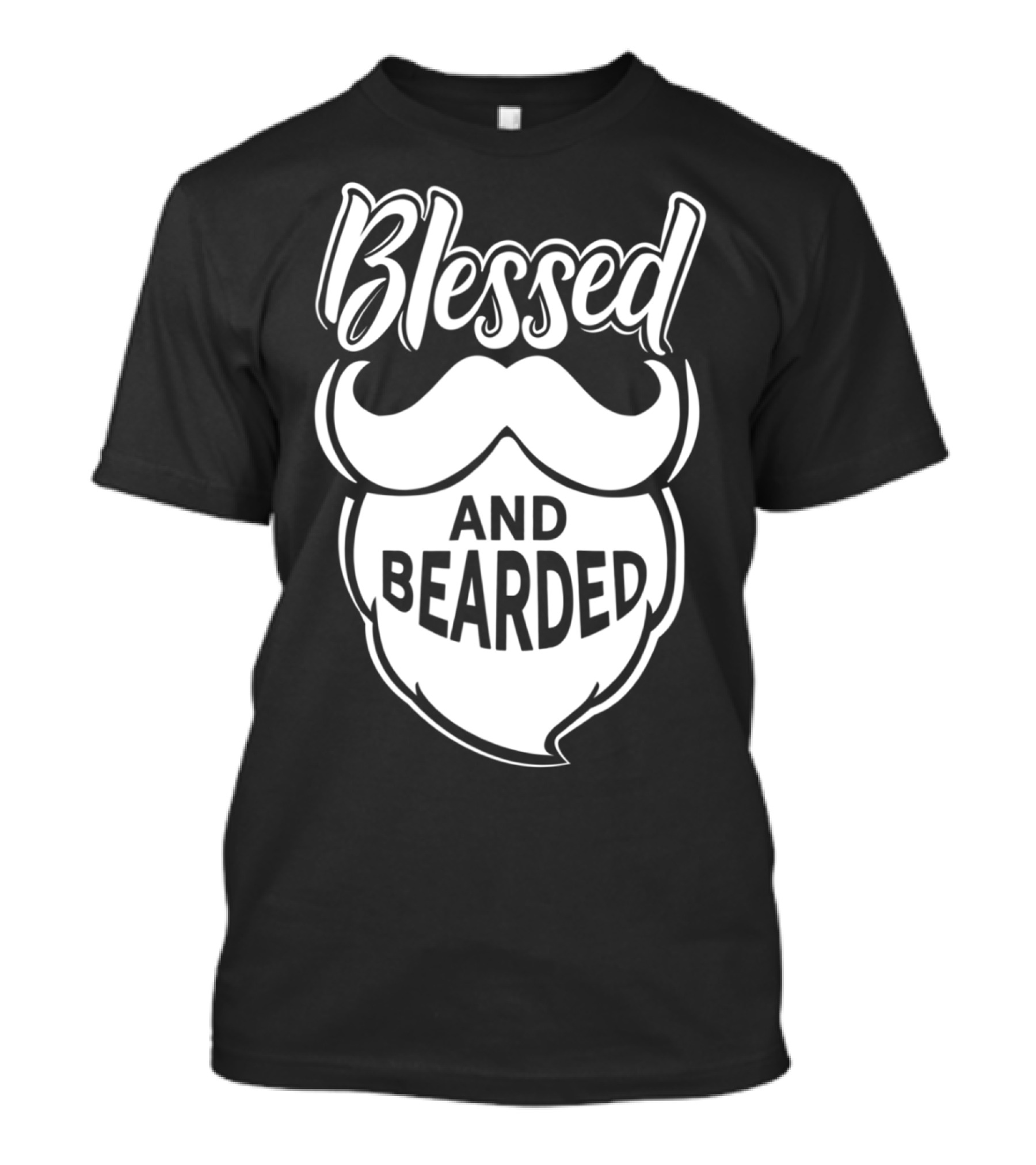 Blessed And Bearded Funny Dad Beard Men T-Shirt