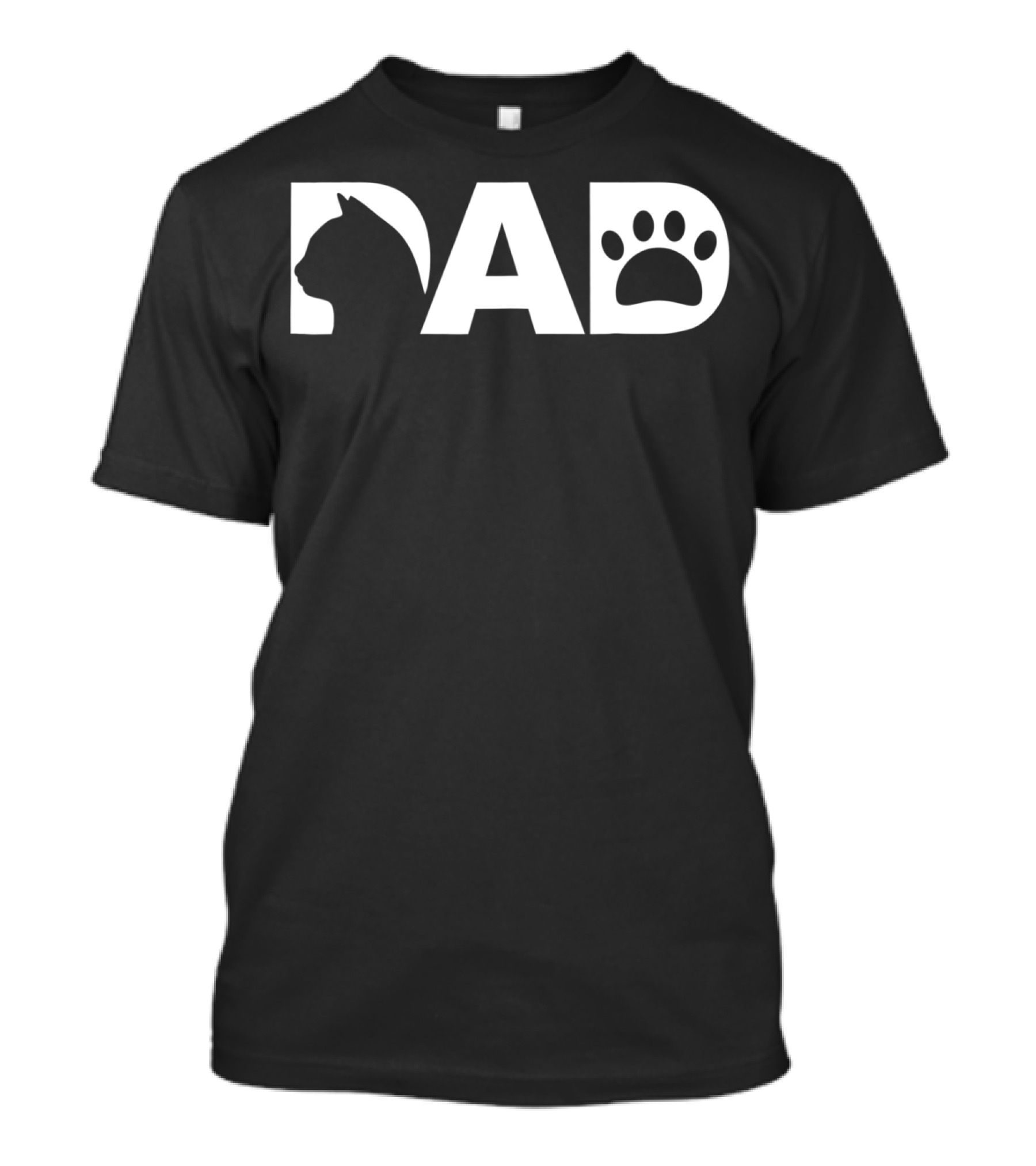 Cat Dad Silhouette Paw Funny Dy23 T-Shirt