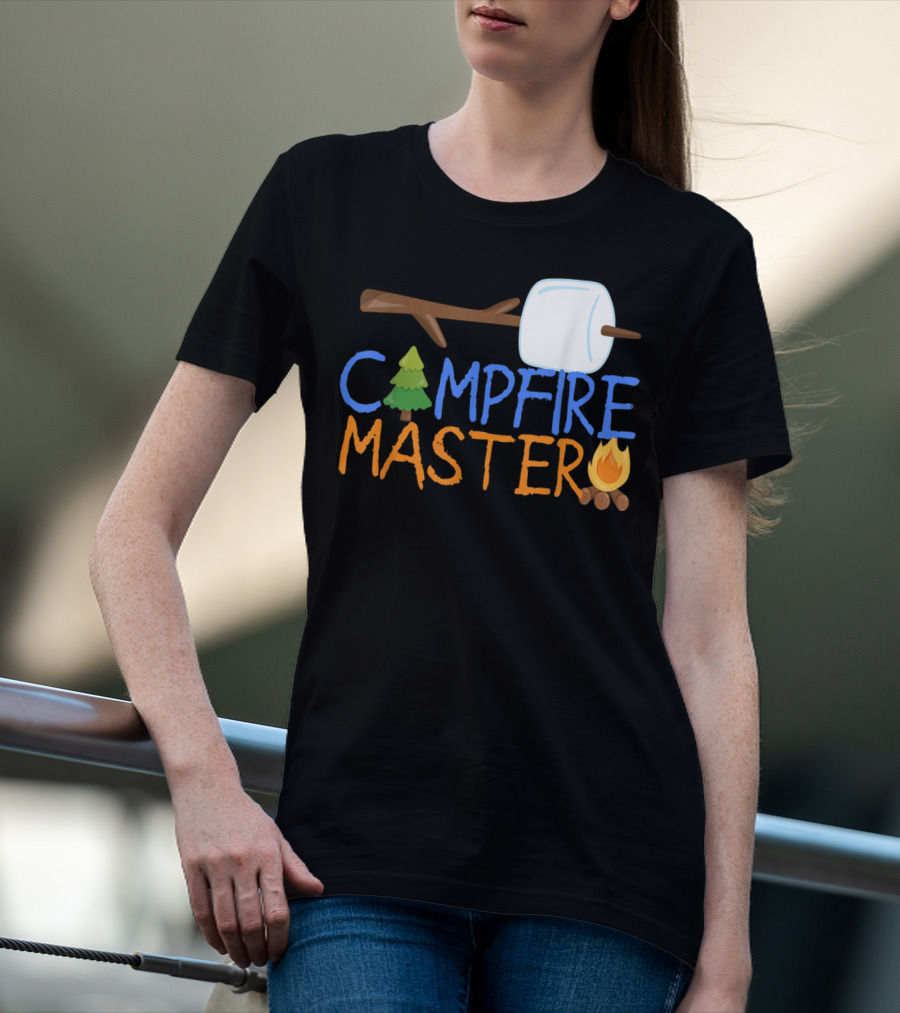 Campfire Master Dad Camping S'Mores Bonfire85 T-Shirt