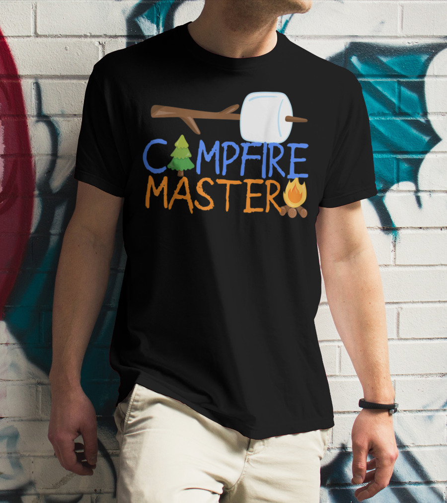 Campfire Master Dad Camping S'Mores Bonfire85 T-Shirt