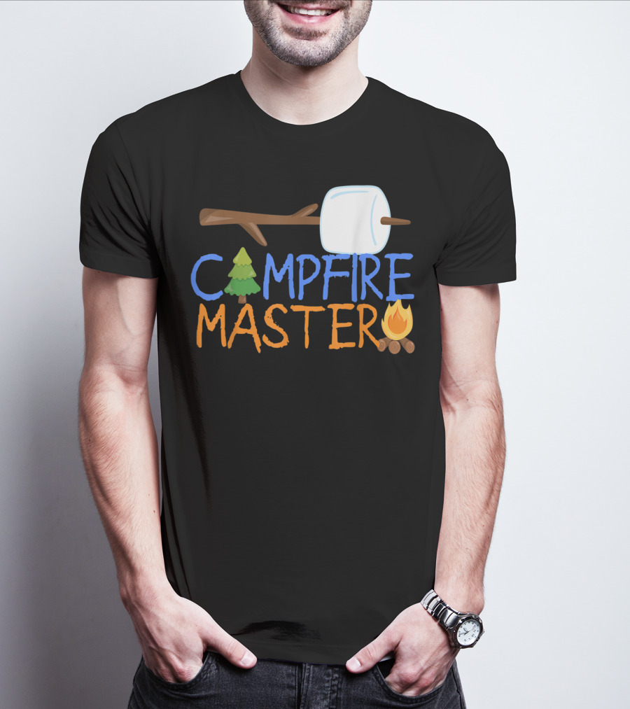 Campfire Master Dad Camping S'Mores Bonfire85 T-Shirt
