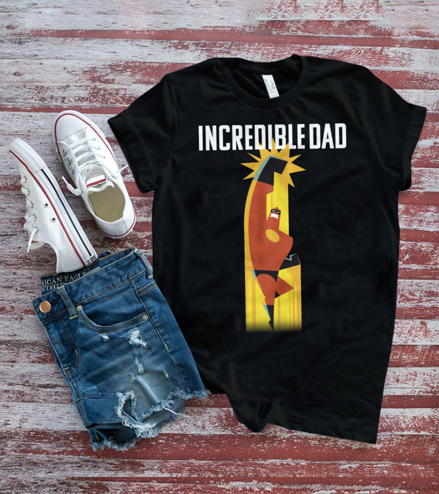 Incredible Dad Disney Pixar Incredibles 2 Dad Powers Superhero Action T-Shirt
