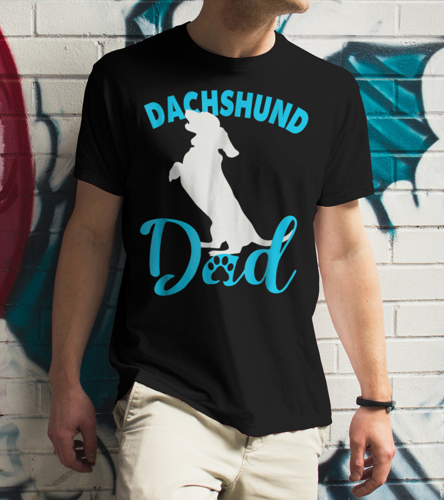 Dachshund Dad Paw Prints T-Shirt