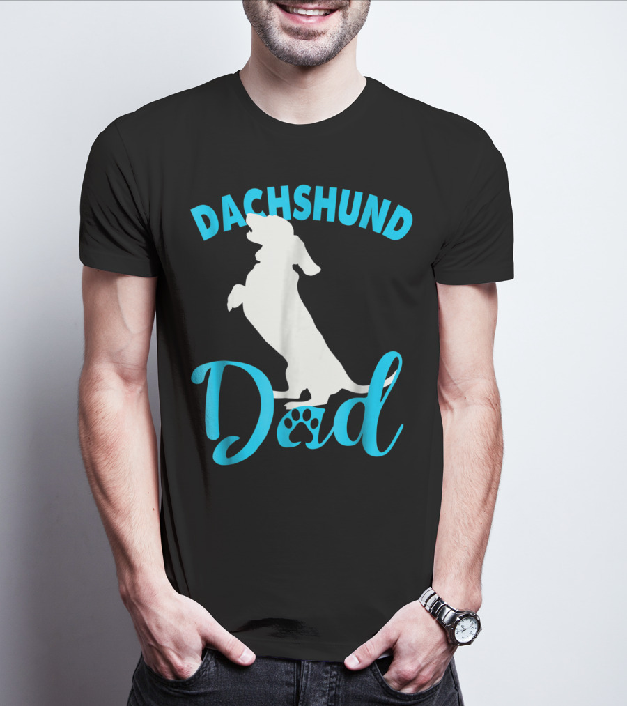 Dachshund Dad Paw Prints T-Shirt