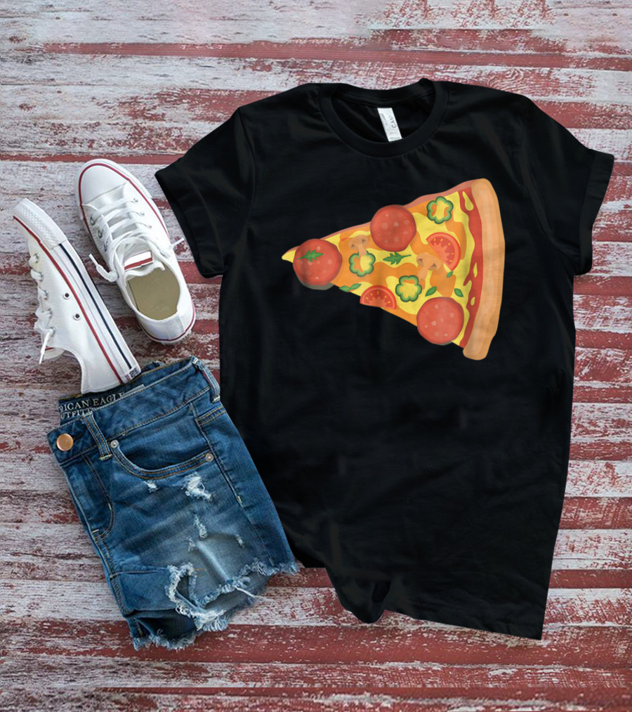 Dad Son Pizza Piece Funny Matching Family 73 Pepperoni Slice T-Shirt