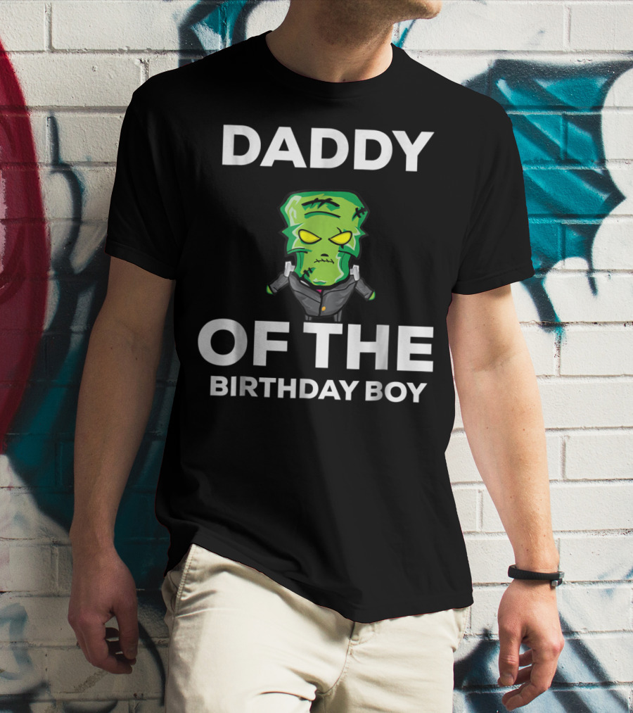 Daddy Of The Birthday Boy Frankenstein Horror T-Shirt