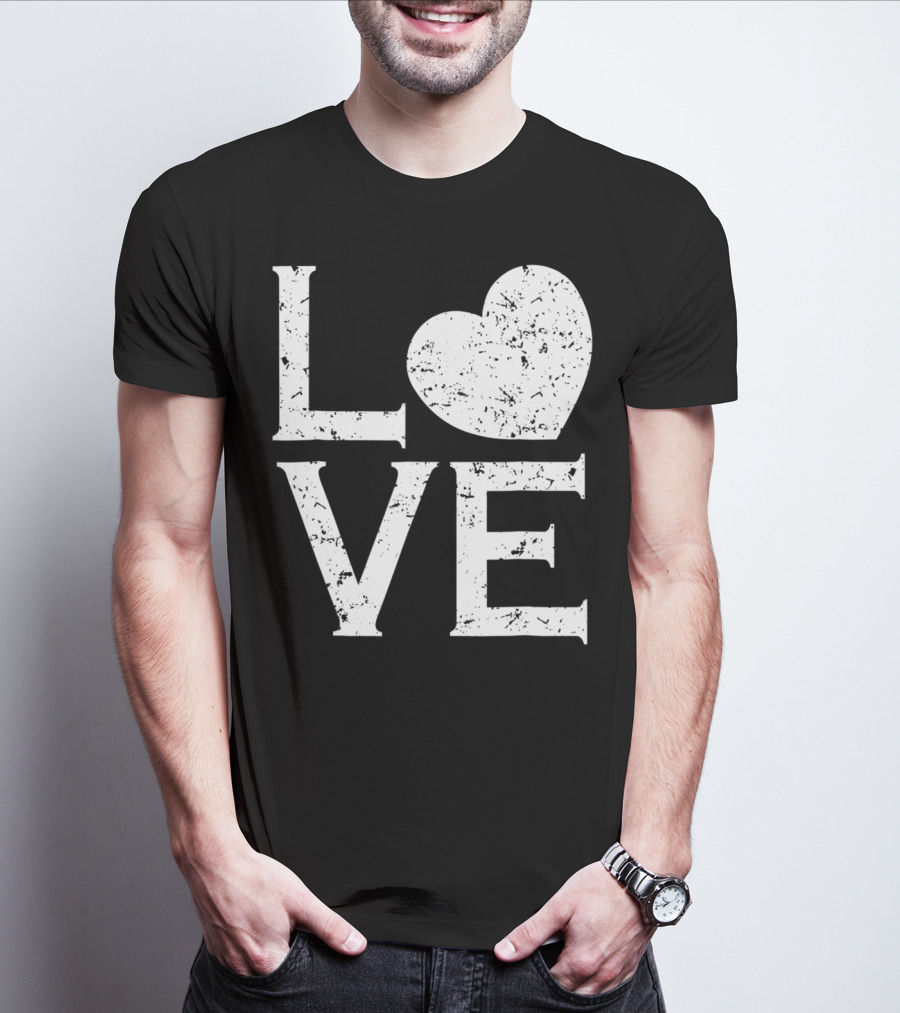 Love Heart Baseball Sports Vintage T-Shirt