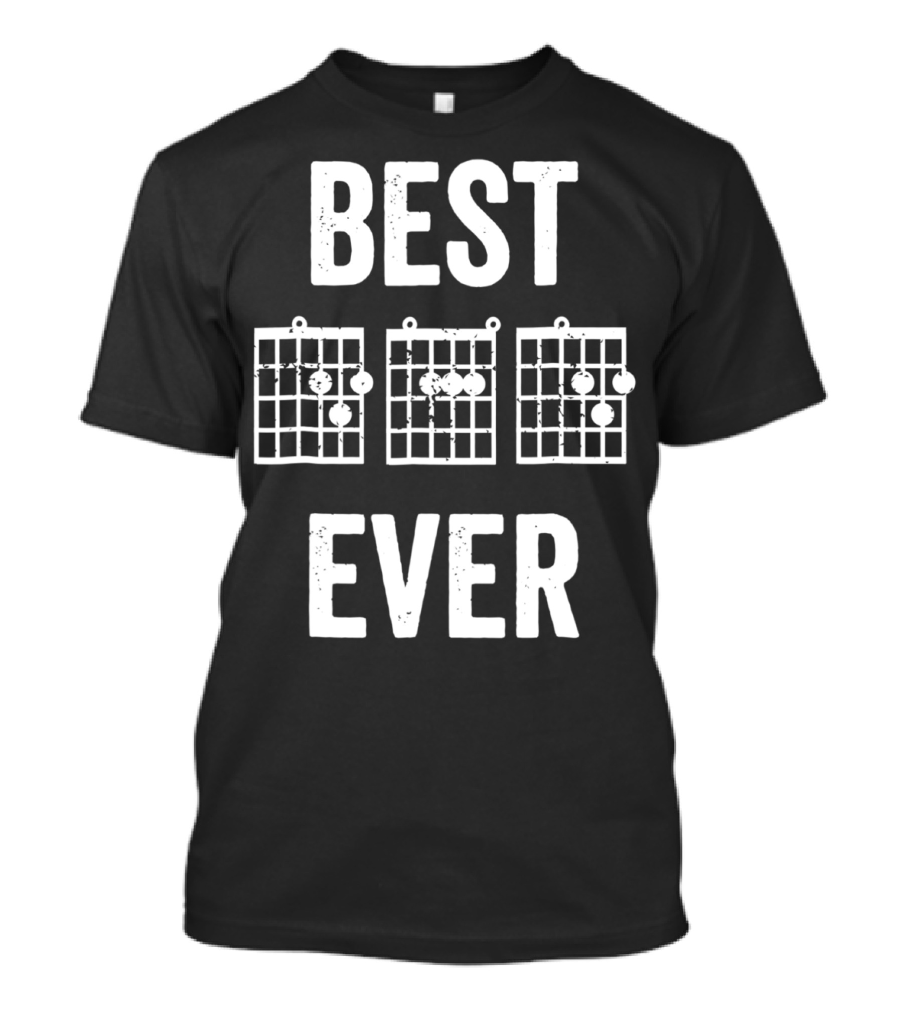 Best Dad Ever Music Chords Bold Condensed73 Guitar Diagrams T-Shirt