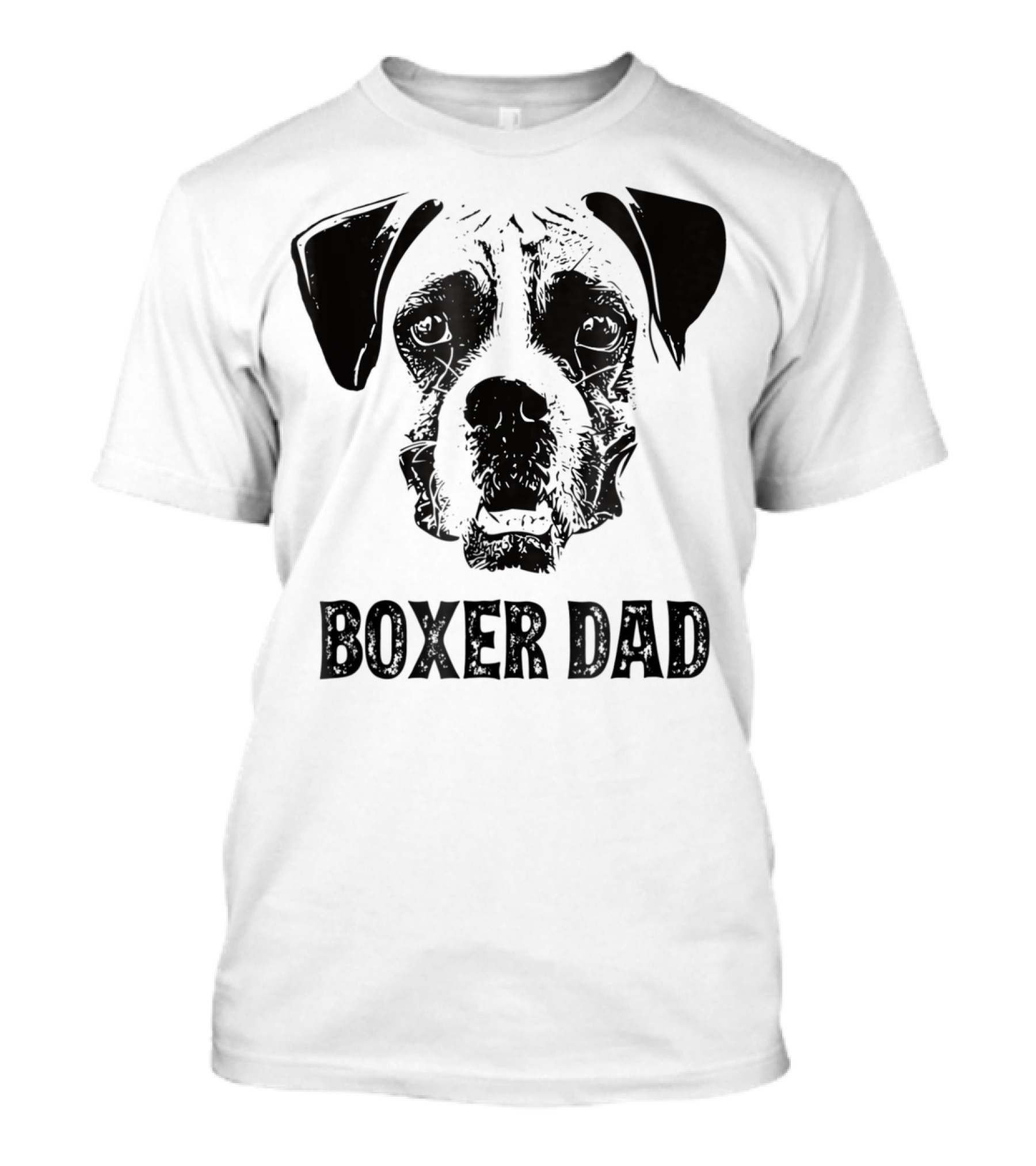 Boxer Dog Dad Boxer Dad Face T-Shirt