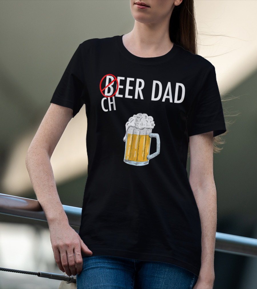 Cheer Dad Beer Cheerleader Father Family Funny T-Shirt