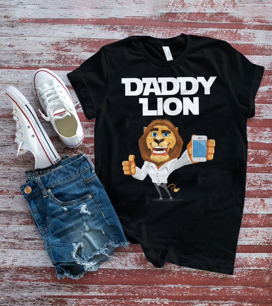 Daddy Lion Daddy Dad Lion Thumbs Up Smartphone T-Shirt
