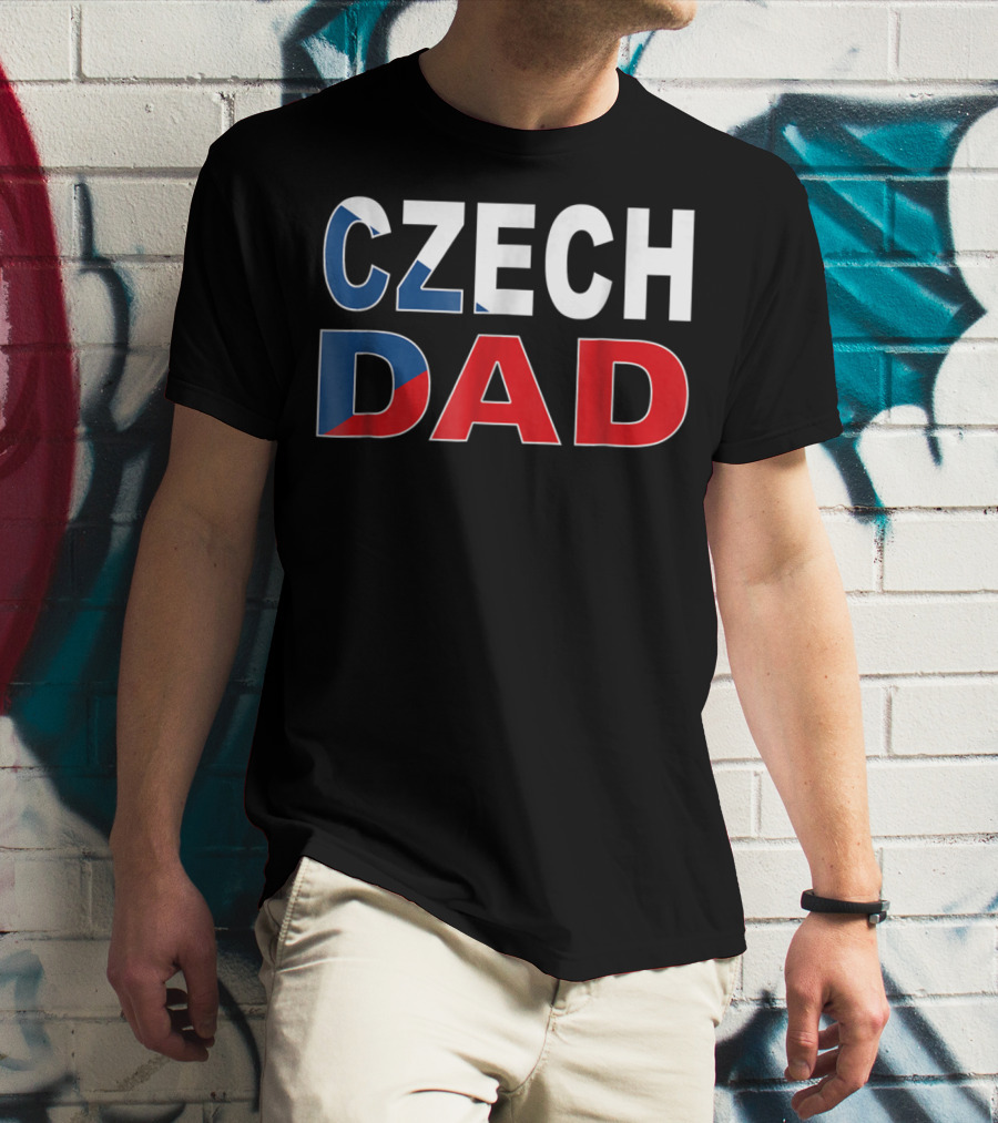 Czech Dad Czechoslovakian Flag Colors T-Shirt