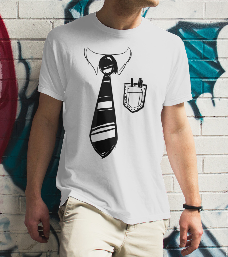 Dad Bod Tie Office Work Blue Collar Worker Cubicle T-Shirt