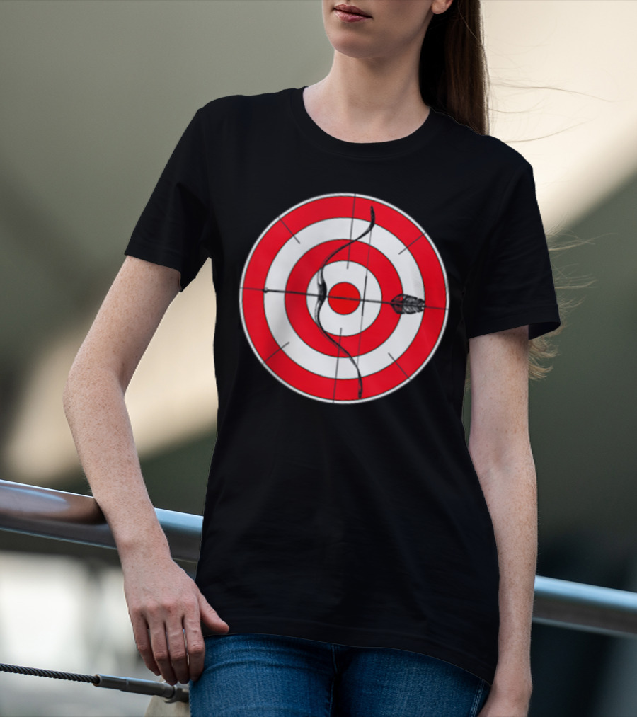 Archery Target Bear Deer Bow Arrow Novelty Mom Dad T-Shirt