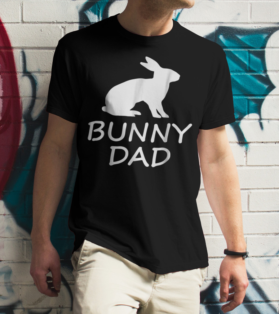 Bunny Dad Rabbit Silhouette Father's Humor Dy54 T-Shirt