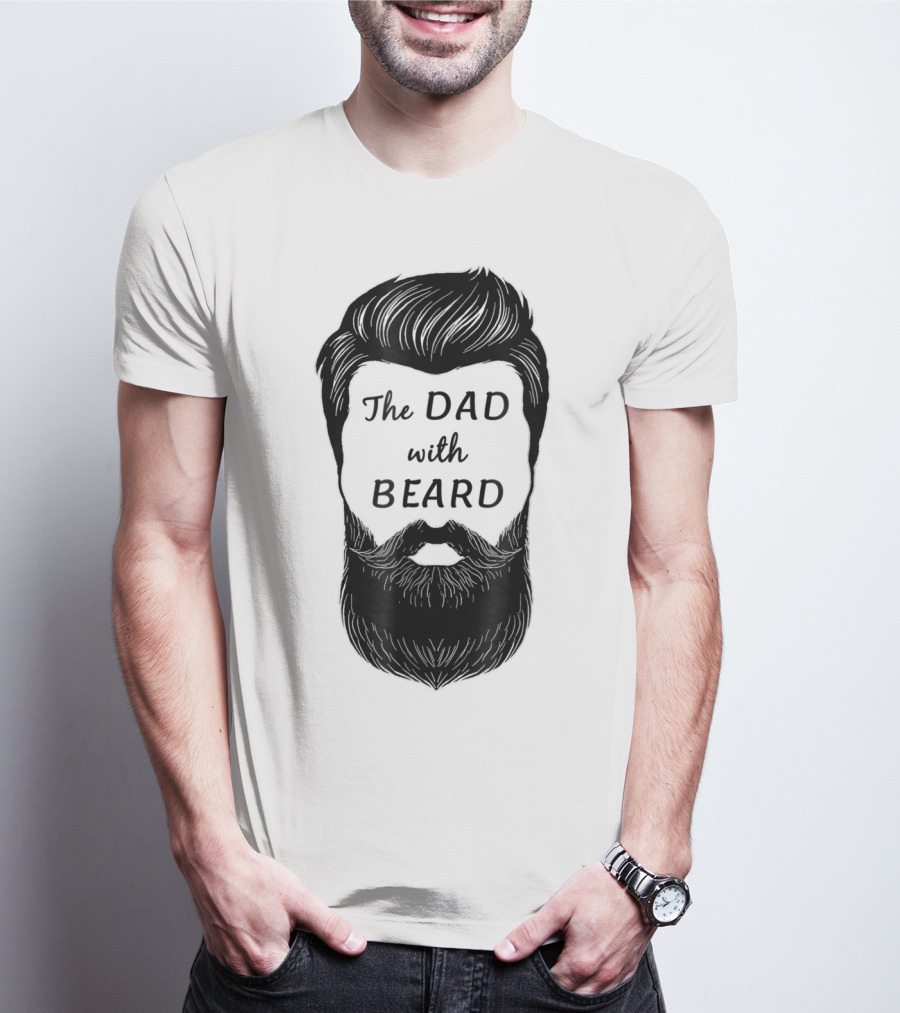 The Awesome Dad With Beard T-Shirt