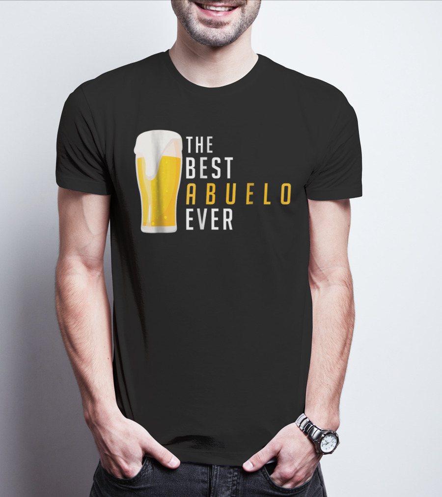 The Best Abuelo Ever Beer Glass T-Shirt